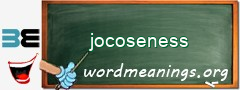 WordMeaning blackboard for jocoseness